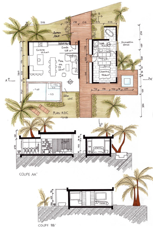 Pavillon de la Mer — plan